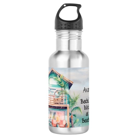 Beach House Bachelorette Party Waterfles (Voorkant)
