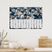 Beach House Beach Rocks Eeuwigdurende verjaardagsk Poster (Keuken)