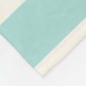 Beach House Blanket Aqua en Ivory Stripes Fleece Deken (Hoek)