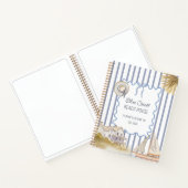 Beach House Blue Coastal Chic Guestbook Notitieboek (Binnen)