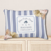 Beach House Blue Stripes Coastal Boho Farmhouse