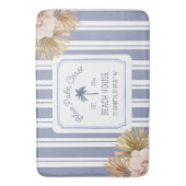 Beach House Blue Stripes Coastal Boho Farmhouse Badmat (Voorkant Verticaal)