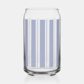 Beach House Blue Stripes Coastal Farmhouse Blikvorm Glas (Achterkant)