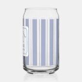 Beach House Blue Stripes Coastal Farmhouse Blikvorm Glas (Links)