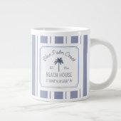 Beach House Blue Stripes Coastal Farmhouse Grote Koffiekop (Rechts)