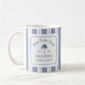 Beach House Blue Stripes Coastal Farmhouse Koffiemok (Links)