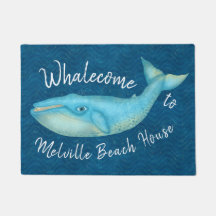 Beach House Blue Whale Nautical Whalecome | Aangep