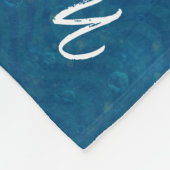 Beach House Blue Whale Nautical Whalecome | Aangep Fleece Deken (Hoek)