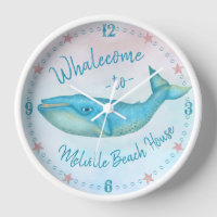 Beach House Blue Whale Nautical Whalecome | Naam