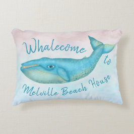 Beach House Blue Whale Nautical Whalecome | Naam Accent Kussen