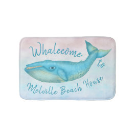 Beach House Blue Whale Nautical Whalecome | Naam Badmat