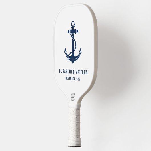 Beach House Boat Anchor Wedding Favors Custom Pickleball Paddle (Links)