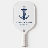 Beach House Boat Anchor Wedding Favors Custom Pickleball Paddle (Voorkant)