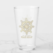 Beach House Boat Helm Gold ID623 Glas (Achterkant)