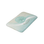 Beach House Clam Shell Aqua Blue ID623 Badmat (Gekanteld)
