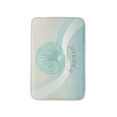 Beach House Clam Shell Aqua Blue ID623 Badmat (Voorkant Verticaal)