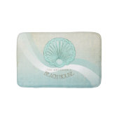 Beach House Clam Shell Aqua Blue ID623 Badmat (Voorkant)