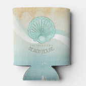 Beach House Clam Shell Aqua Blue ID623 Blikjeskoeler (Achterkant)