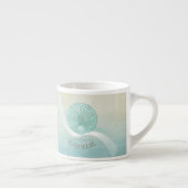 Beach House Clam Shell Aqua Blue ID623 Espresso Kop (Rechts)