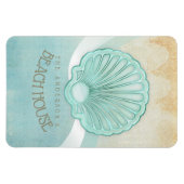 Beach House Clam Shell Aqua Blue ID623 Magneet (Horizontaal)