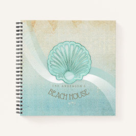 Beach House Clam Shell Aqua Blue ID623 Notitieboek