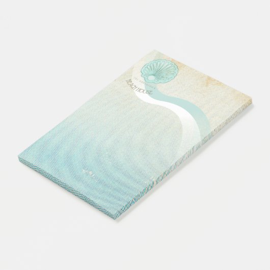 Beach House Clam Shell Aqua Blue ID623 Post-it® Notes (Schuin)