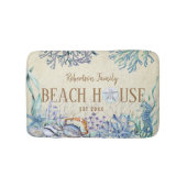 Beach House Coastal Coral Reef Familie Badmat (Voorkant)