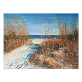 Beach House Coastal Decor Sand Dunes Foto Afdruk (Voorkant)