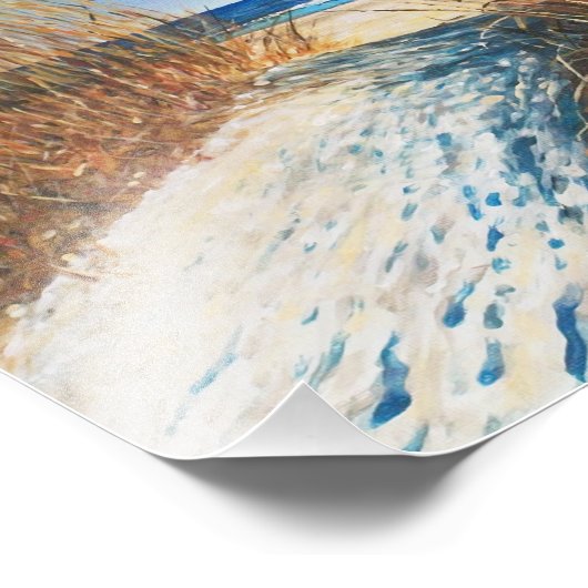 Beach House Coastal Decor Sand Dunes Foto Afdruk (Hoek)