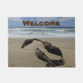 Beach House Coastal Home Ocean Sand Welcome Deurmat (Voorkant)