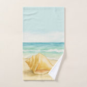 Beach House Conch Shell Bad Handdoek (Handdoek)