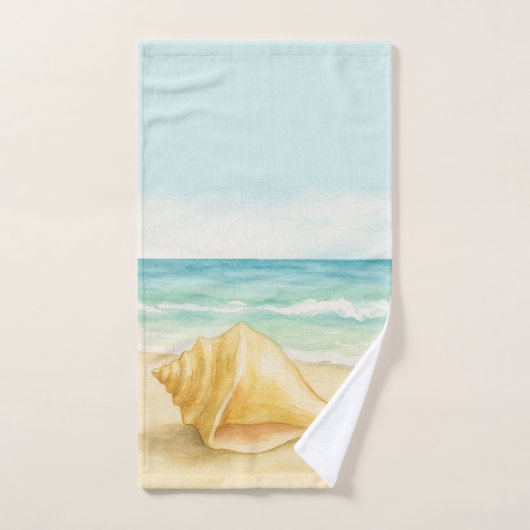Beach House Conch Shell Bad Handdoek (Handdoek)