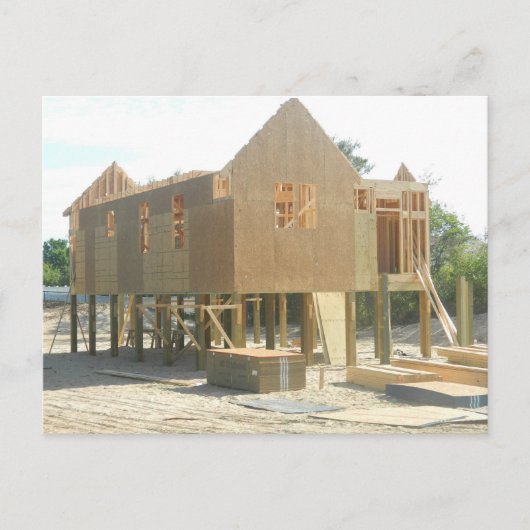 Beach House Construction Briefkaart (Voorkant)