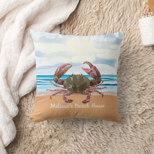 Beach House Crab Pillow Kussen (Deken)