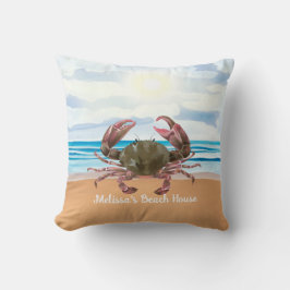 Beach House Crab Pillow Kussen