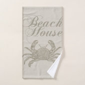 Beach House Crab Seashore Coastal  Bad Handdoek (Handdoek)