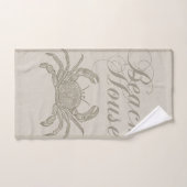Beach House Crab Seashore Coastal  Bad Handdoek (Handdoek)