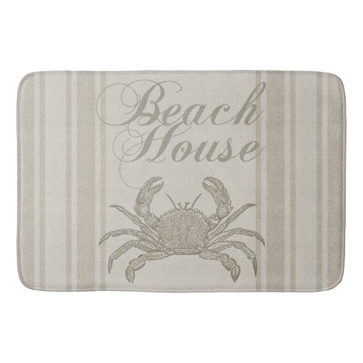 Beach House Crab Seashore Coastal  Badmat (Voorkant)