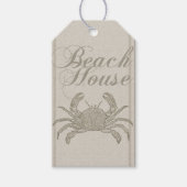 Beach House Crab Seashore Coastal Cadeaulabel (Voorkant)
