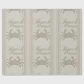 Beach House Crab Seashore Coastal  Cadeaupapier (Vlak)