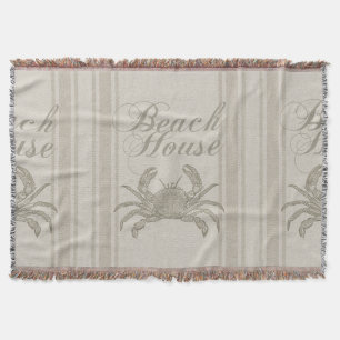 Beach House Crab Seashore Coastal  Deken