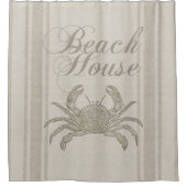Beach House Crab Seashore Coastal Douchegordijn (Voorkant)