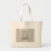 Beach House Crab Seashore Coastal Grote Tote Bag (Voorkant)