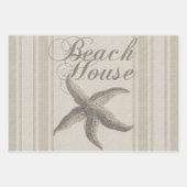 Beach House Crab Seashore Coastal  Inpakpapier Vel (Voorkant 3)