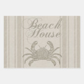 Beach House Crab Seashore Coastal  Inpakpapier Vel (Voorkant)