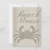 Beach House Crab Seashore Coastal  Kaart (Voorkant)