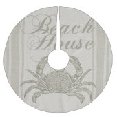 Beach House Crab Seashore Coastal  Kerstboom Rok (Voorkant)