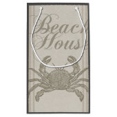 Beach House Crab Seashore Coastal  Klein Cadeauzakje (Achterkant)