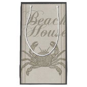 Beach House Crab Seashore Coastal  Klein Cadeauzakje (Voorkant)