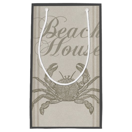 Beach House Crab Seashore Coastal  Klein Cadeauzakje (Voorkant)